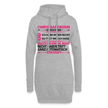 Chiropraktikerin Chiropraktik Behandlung Therapie - Hoodie-Kleid - Grau meliert - Vorne