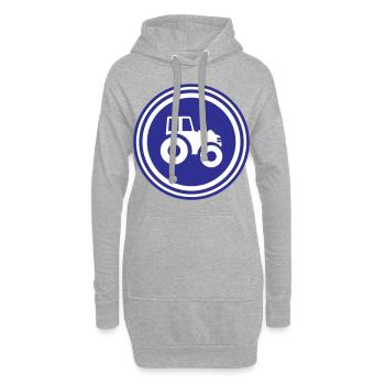 Traktor Symbol - Hoodie-Kleid - Grau meliert - Vorne