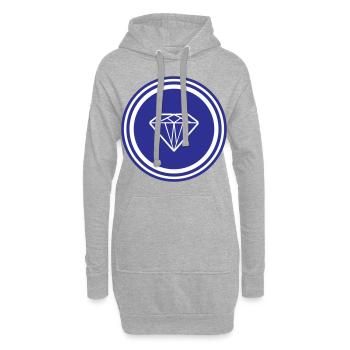 Diamond Symbol - Hoodie Dress - heather grey - Front