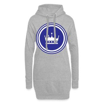 Krone Symbol - Hoodie-Kleid - Grau meliert - Vorne