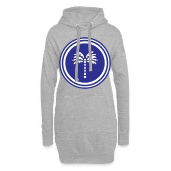 Palme Symbol - Hoodie-Kleid - Grau meliert - Vorne