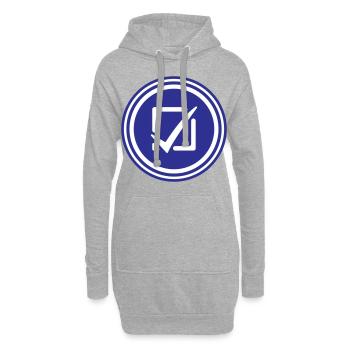 Cochez la case - Sweat-shirt à capuche long Femme - gris chiné - Devant