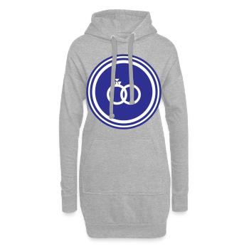 Anneaux de mariage Bague de mariage - Sweat-shirt à capuche long Femme - gris chiné - Devant