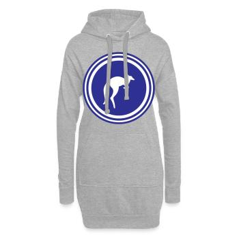 Animal kangourou - Sweat-shirt à capuche long Femme - gris chiné - Devant