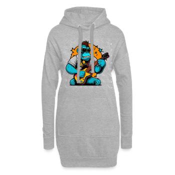 Gorilla-Groove - Hoodie-Kleid - Grau meliert - Vorne