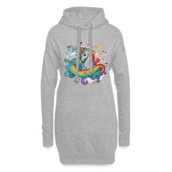 Rainbow Rhapsody - Hoodie-Kleid - Grau meliert - Vorne