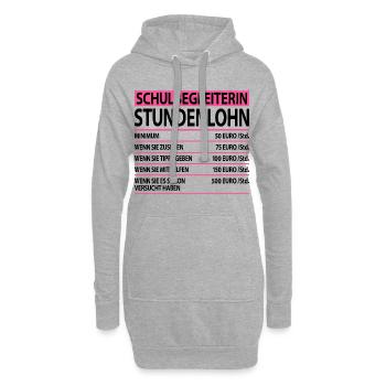 Schulbegleiterin Lustige Sprüche um Danke zu Sagen - Hoodie-Kleid - Grau meliert - Vorne