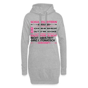 Schulbegleiterin Lustige Sprüche um Danke zu Sagen - Hoodie-Kleid - Grau meliert - Vorne