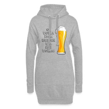 Woiza Weizen Spruch Schwabe Sprüche Schwäbisch - Hoodie-Kleid - Grau meliert - Vorne