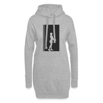 Joueur de tennis Joueur de tennis Match de départage - Sweat-shirt à capuche long Femme - gris chiné - Devant