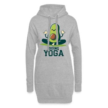 Faire du yoga Avocat Méditation - Sweat-shirt à capuche long Femme - gris chiné - Devant