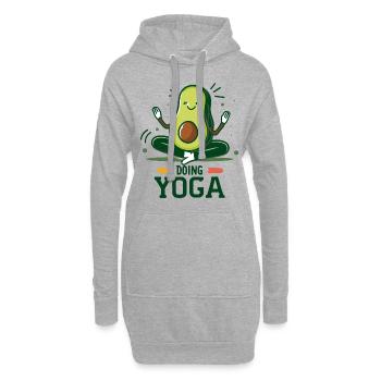 Faire du yoga Avocat Méditation - Sweat-shirt à capuche long Femme - gris chiné - Devant