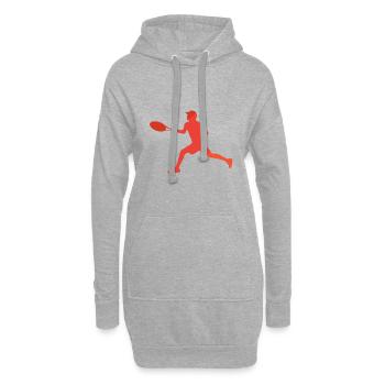 Tennis Tennisspieler Tiebreak Racket - Hoodie-Kleid - Grau meliert - Vorne