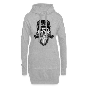Hardcore Biker - Hoodie-Kleid - Grau meliert - Vorne