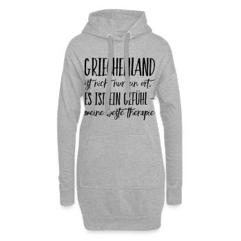 Lustiger Griechischer Spruch Griechenland Geschenk - Hoodie-Kleid - Grau meliert - Vorne