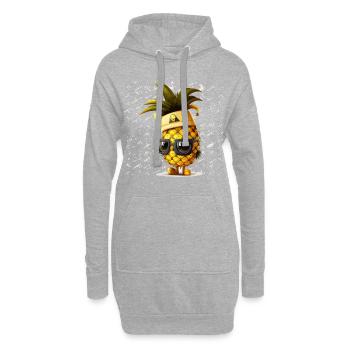 Ananas-Paradies - Hoodie-Kleid - Grau meliert - Vorne