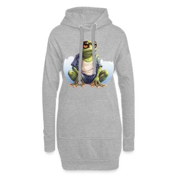 Cool Grenouille Grenouilles Drôles D’animaux - Sweat-shirt à capuche long Femme - gris chiné - Devant