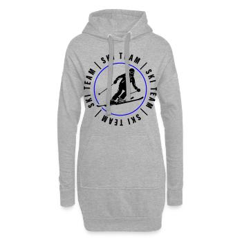 Ski Team Verein Skiing Mann - Hoodie-Kleid - Grau meliert - Vorne