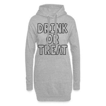 Buvez ou traitez drôle Halloween dictant citation - Sweat-shirt à capuche long Femme - gris chiné - Devant