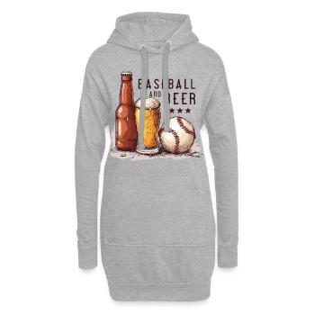 Dictons De Baseball Et De Bière Sports Aux États-Unis - Sweat-shirt à capuche long Femme - gris chiné - Devant