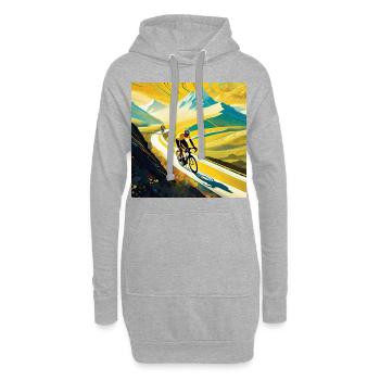 Vivid Altitude: Rennen um die Traumgipfel - Hoodie-Kleid - Grau meliert - Vorne