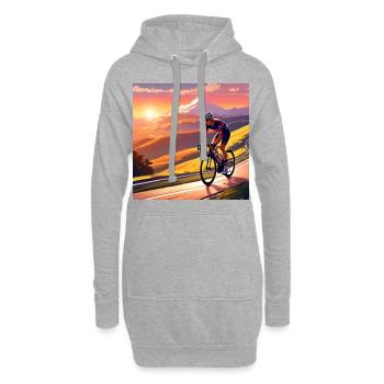 Auf der Jagd nach dem letzten Licht des Tages - Hoodie-Kleid - Grau meliert - Vorne