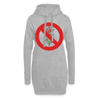 Stoppt die Ampel Verbotsschild Politik - Hoodie-Kleid - Grau meliert - Vorne