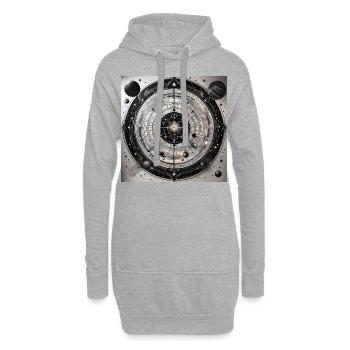 Galaxy's Edge - Interstellare Dartscheibe - Hoodie-Kleid - Grau meliert - Vorne