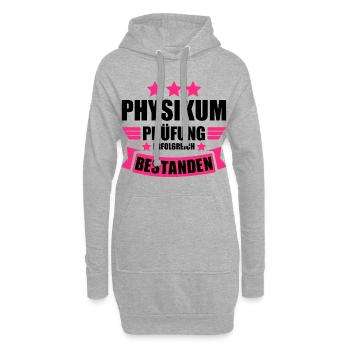 Physikum Abschluss Prüfung bestanden geschafft - Hoodie-Kleid - Grau meliert - Vorne