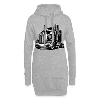 Truck, American Truck - Hoodie-Kleid - Grau meliert - Vorne