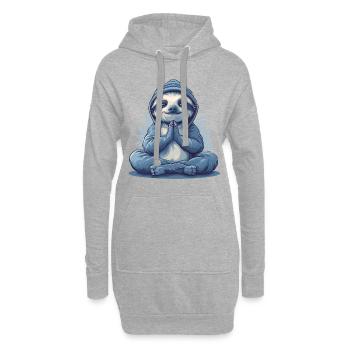 Yoga, Sloth, Relaxation, Chilling, Meditation - Hoodie Dress - heather grey - Front