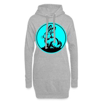 Hase Ostern Symbol - Hoodie-Kleid - Grau meliert - Vorne