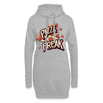 AMATEUR DE FAST-FOOD AMATEUR DE PIZZA - Sweat-shirt à capuche long Femme - gris chiné - Devant