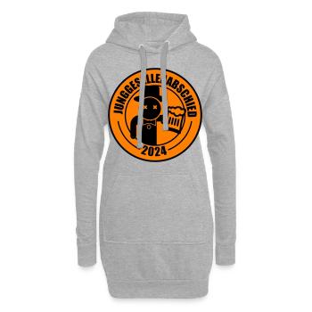 Junggesellenabschied 2024 Bier - Hoodie-Kleid - Grau meliert - Vorne