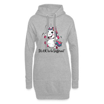 Licorne Drôle Licornes Licornes Dictons Créatures Mythiques Animal - Sweat-shirt à capuche long Femme - gris chiné - Devant