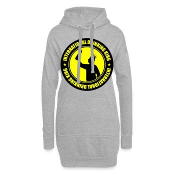 Drinking King Party Spruch - Hoodie-Kleid - Grau meliert - Vorne
