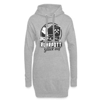 Ruhrpott Glück Auf Lore Bergbau Bergarbeiter - Hoodie-Kleid - Grau meliert - Vorne