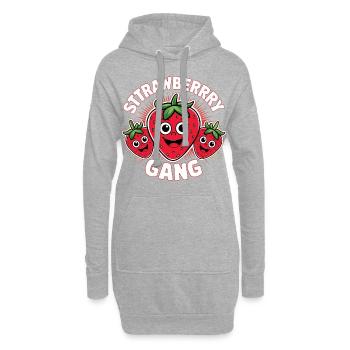 Strawberry Gang - Équipe de cueilleurs de fraises - Sweat-shirt à capuche long Femme - gris chiné - Devant
