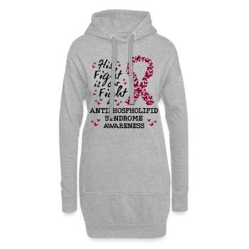 Antiphospholipid Syndrom Bewusstsein - Hoodie-Kleid - Grau meliert - Vorne