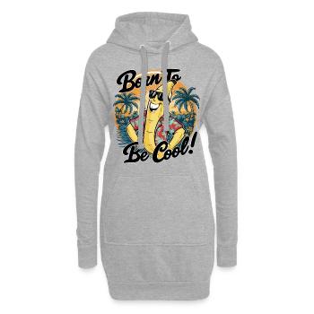 Drôle de banane avec un dicton pour les vacances - Sweat-shirt à capuche long Femme - gris chiné - Devant