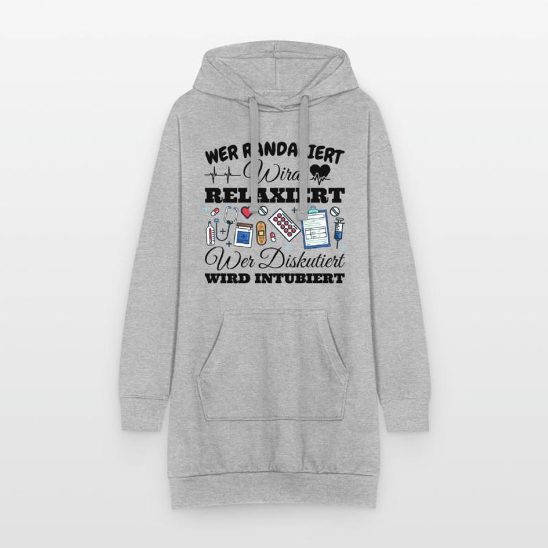 Wer Randaliert Wird Relaxiert Wer Diskutiert Wird Hoodie-Kleid