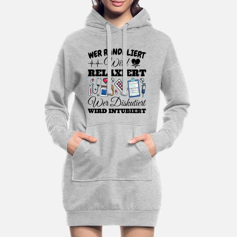 Wer Randaliert Wird Relaxiert Wer Diskutiert Wird Hoodie-Kleid