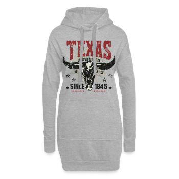 Texas United States Since 1845 USA Amerika - Hoodie-Kleid - Grau meliert - Vorne