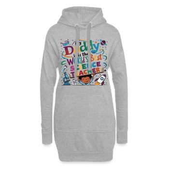 Mon père est le meilleur professeur de sciences - Sweat-shirt à capuche long Femme - gris chiné - Devant