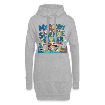 Mon père est le meilleur professeur de sciences - Sweat-shirt à capuche long Femme - gris chiné - Devant