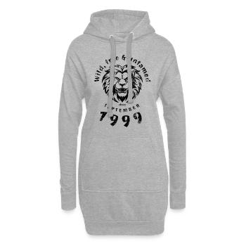 25. Geburtstag Wild, libre et indompté depuis 09/1999 - Sweat-shirt à capuche long Femme - gris chiné - Devant