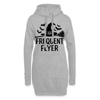 Halloween disant citation voyageur fréquent - Sweat-shirt à capuche long Femme - gris chiné - Devant