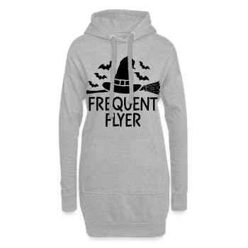 Halloween disant citation voyageur fréquent - Sweat-shirt à capuche long Femme - gris chiné - Devant