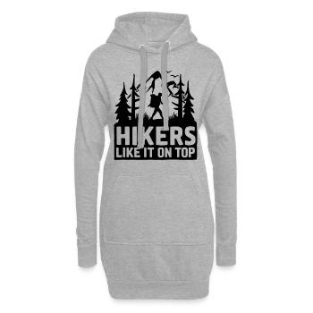 Randonneurs Randonnée Montagne Forêts Nature - Sweat-shirt à capuche long Femme - gris chiné - Devant