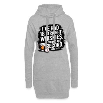 Baseball Babe Ruth Spruch Sport Zitat - Hoodie-Kleid - Grau meliert - Vorne